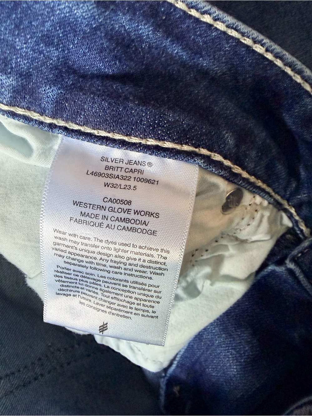 Silver Jeans Dark Blue Ankle Crop Jeans - Picture 4 of 4